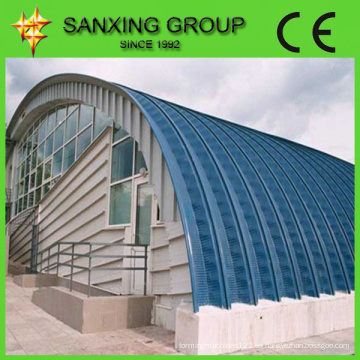Machina de formación de rollo de techo de arco de acero SX 0.8 - 1,5 mm de espesor, máquina de compra de estilo de arco /hoja de techado Máquina de flexión